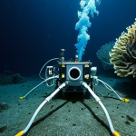 Hydrothermal Vent Exploration**

"A remotely operated vehicle (ROV) exploring a vibrant hydrothermal vent system on the ocean floor. The scene is filled with unusual deep-sea creatures: tube worms, strange fish, and unique bacteria mats. Focus on the ROV's lights illuminating the scene, showcasing the contrast between the dark ocean depths and the vibrant life around the vent. Safe for work, appropriate content, fully clothed, professional, perfect anatomy, correct proportions, high quality, natural pose."

**